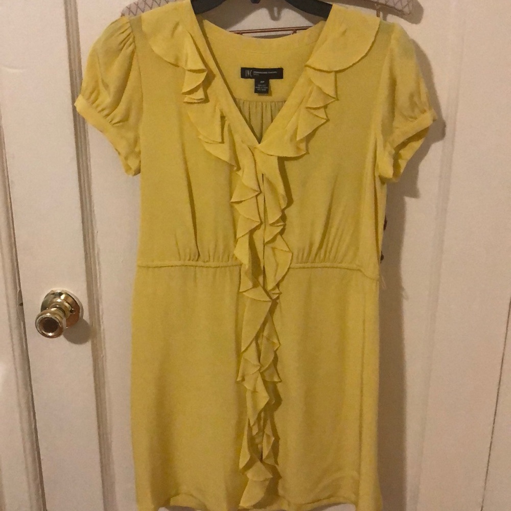 Inc. silk ruffle dress